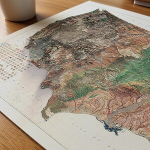 Vintage Map of United States: Relief of the USA, Historical Wall Decor, Antique Poster image 10