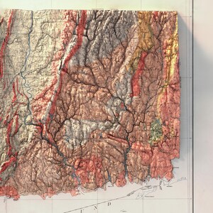Connecticut Map Art Print: Vintage Wall Decor, Topographic Art Design image 9