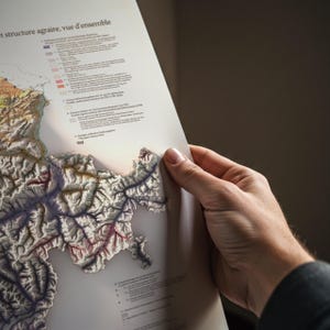 Switzerland Map: Vintage Relief Map Print 1975, Rural and Agricultural Poster image 4