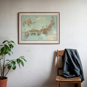 Vintage Japan Travel Map 1949: Mid-Century Cartography Art Print image 6