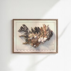 Iceland Topographic Map Print: 1901 Geological Wall Art image 7