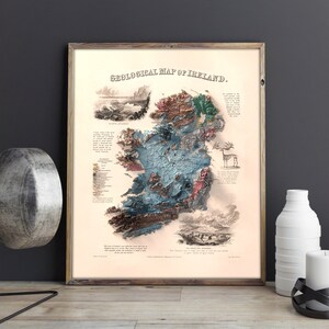 Ireland Geological Map Art Print: Topography Wall Decor image 4