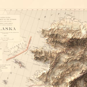 1942 Alaska map – authentic retro style for collectors
