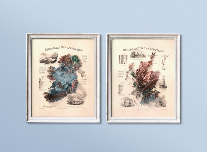 Ireland Geological Map Art Print: Topography Wall Decor image 5