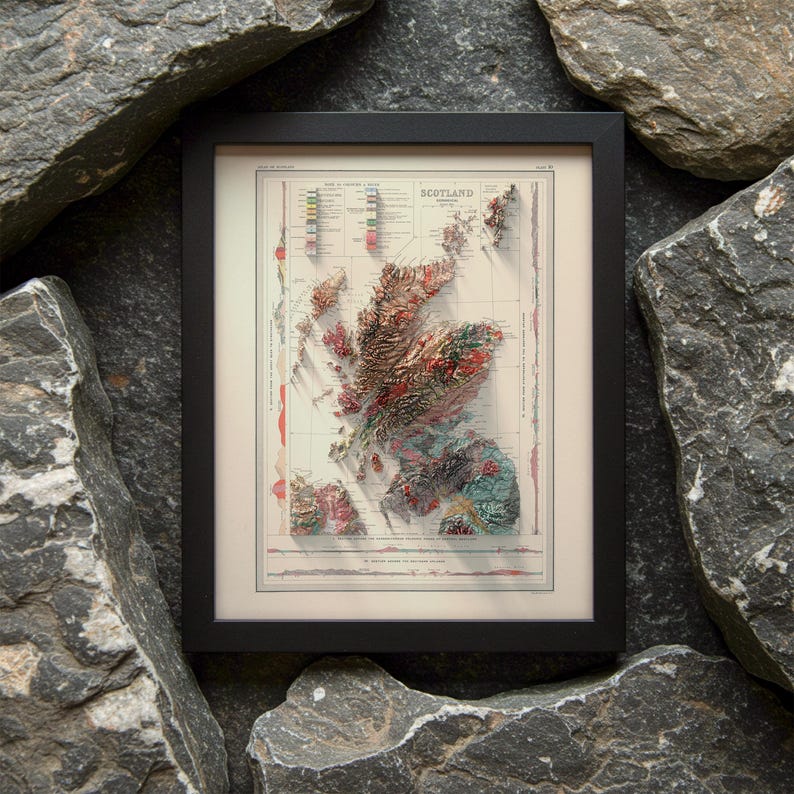 Scotland Topographic Map Art Print: Vintage Style Wall Decor image 2