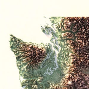 Washington State Map zoom in image