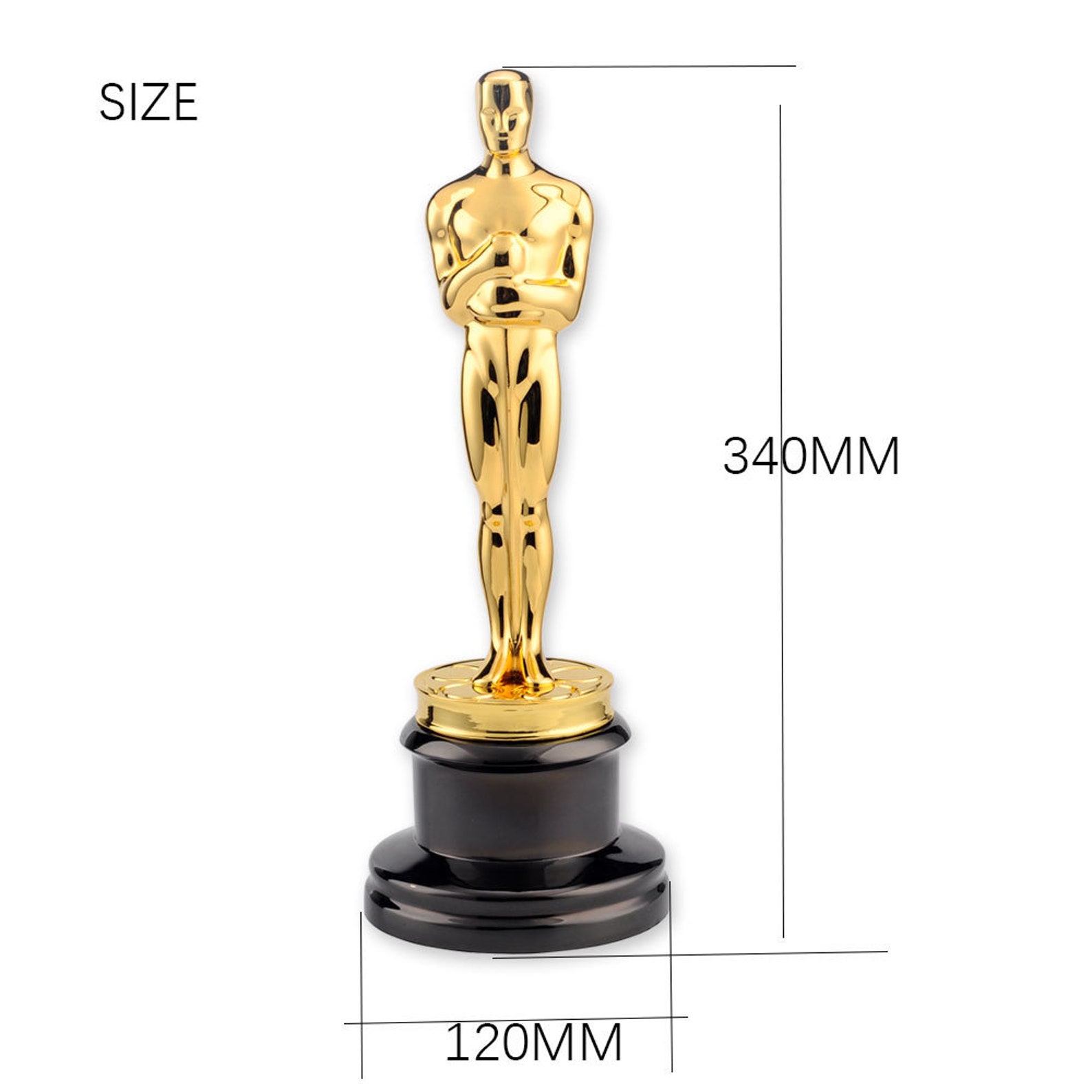 18K Gold Plated Oscar Award Statue Etsy
