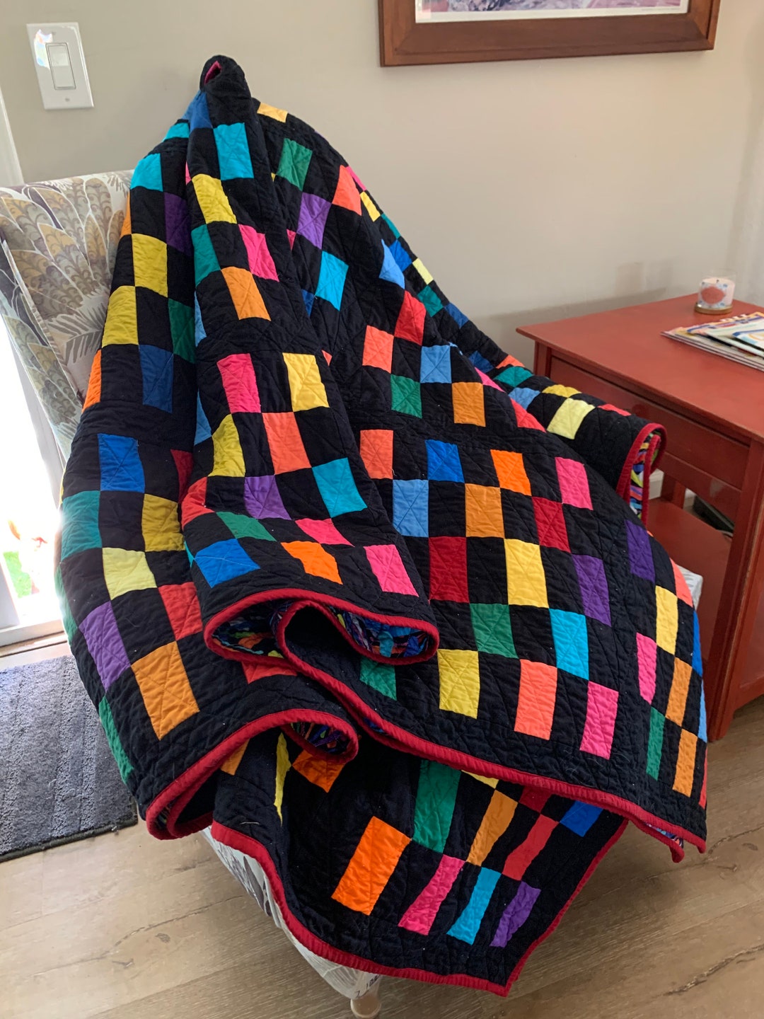 Queen Size Handmade Quilt 94 X 93 Etsy