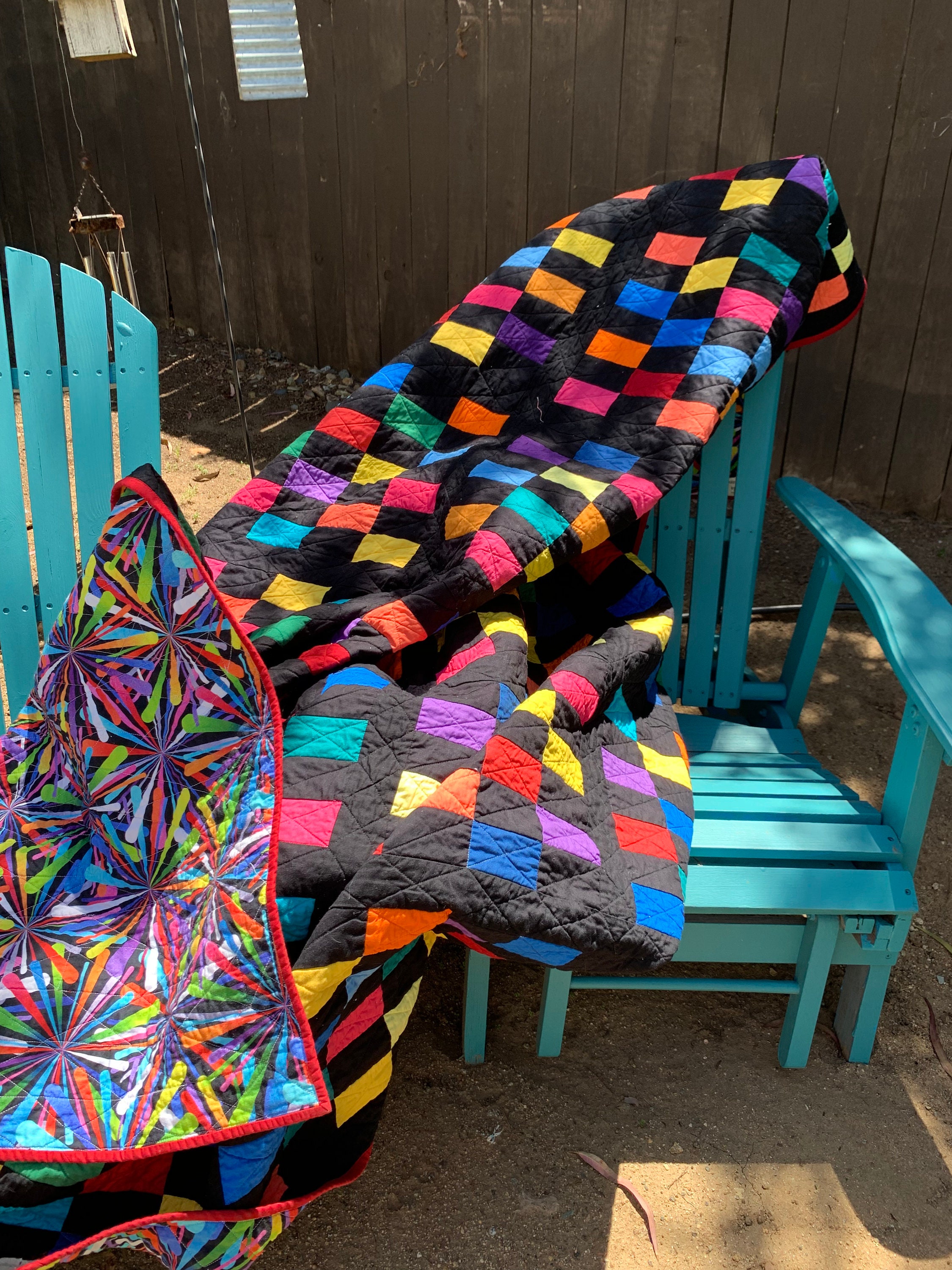 Queen Size Handmade Quilt 94 X 93 Etsy