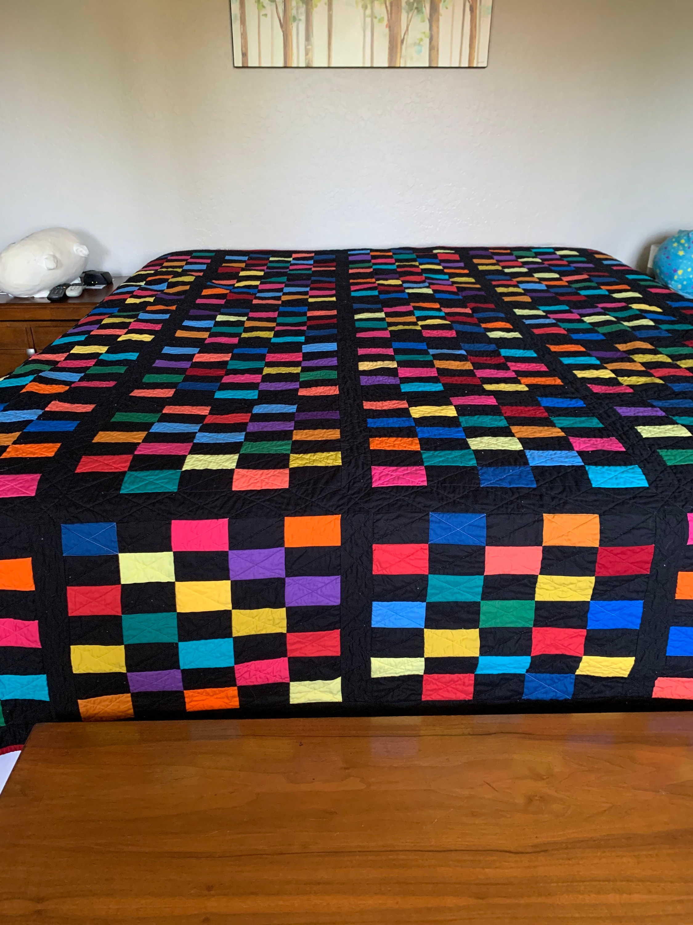 Queen Size Handmade Quilt 94 X 93 Etsy