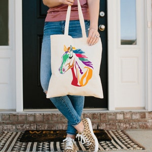 Pferdetasche, Pferdetasche, Süße Tragetasche, Scheunentasche, Pferdegeschenk für Mädchen, Reiten