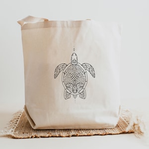 Sea Turtle Tote Bag, Sea Turtle Gifts, Turtle Tote Bag, Save The Turtles, Sea Turtle Accessories, Beach Lover Present, Beach Bag Tote