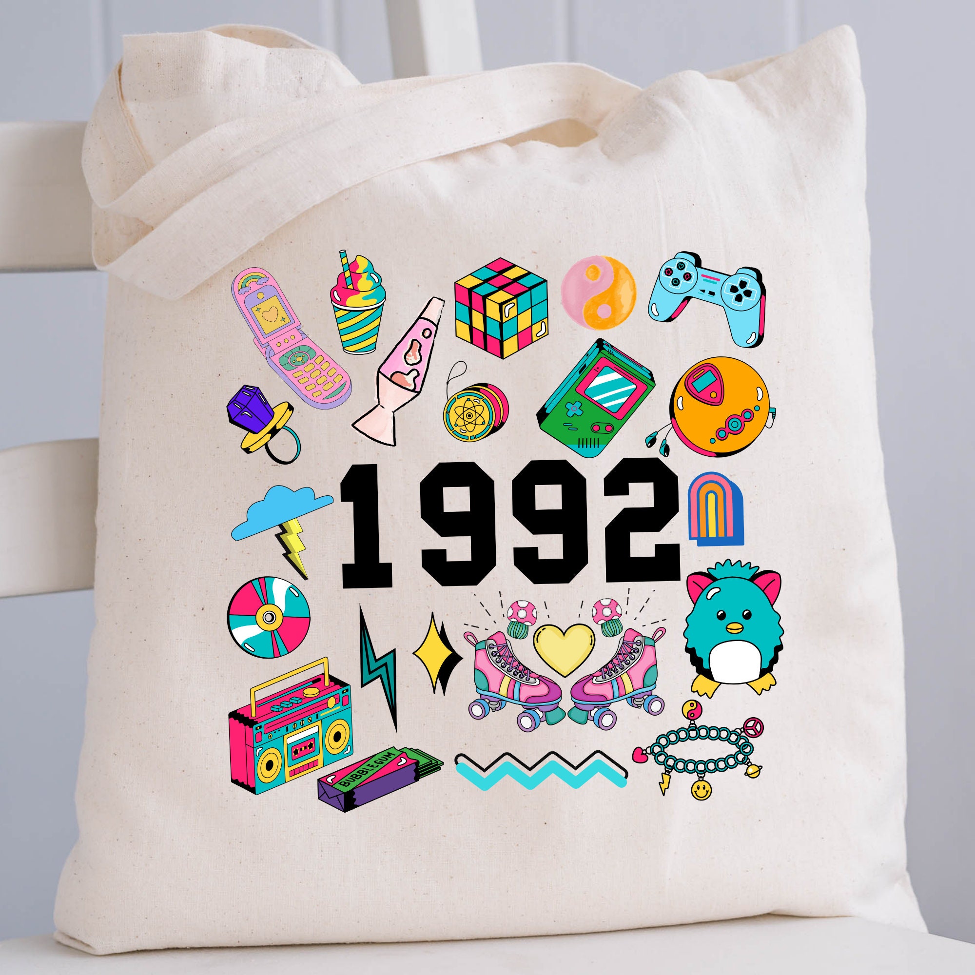 1992 Birthday Tote Bag, 1992 Gifts, 30th Birthday Gift, 30th Birthday, 30th Birthday Gift For Her, Retro 30th Birthday, Thirty Birthday