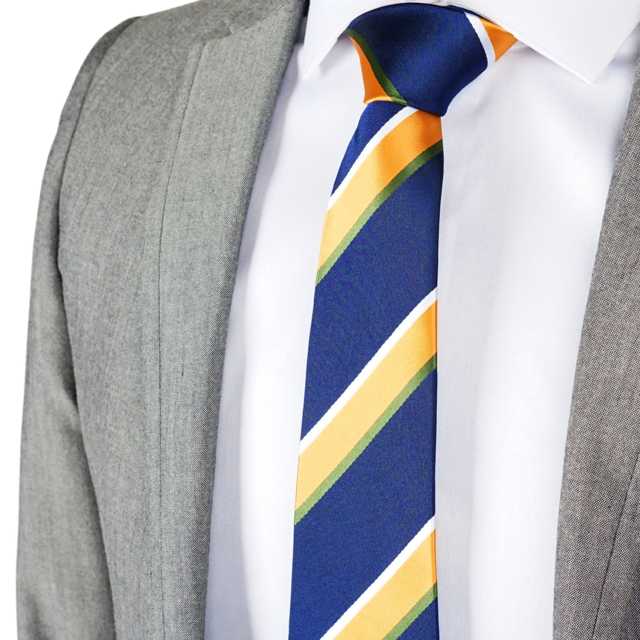 Utah Basketball Tie - Inspired by the Colors of the Utah Jazz: Navy Blue,  Gold, Green & White 60 Men's Necktie : Sports & Outdoors 