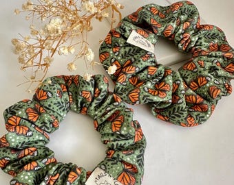 Monarchvlinder katoen stretch scrunchies.