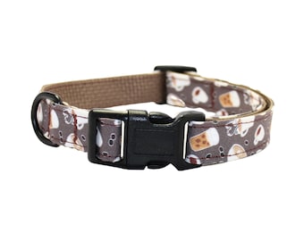 Mocha Cat and Dog Collar • Fall Dog Collar • Cat Birthday Gift • Everyday Collar • Coffee Lover Collar • Small Dog Collars