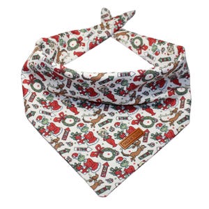 Happy Grinchymas Woven Blend Bandana | Grinch Christmas Bandana |Pet Bandana | Cat Bandana | Dog Bandana | Pet Neckwear | Pet neckwear