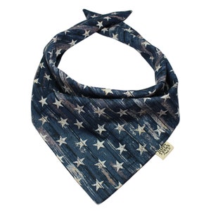 Rustic Stars Patriotic Pet Bandana |  Pet Bandana |  Cat Bandana | Dog Bandana |  Pet Neckwear | Pet neckwear
