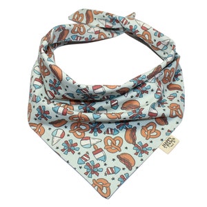 Patriotic Pet Bandana |  Pet Bandana |  Cat Bandana | Dog Bandana |  Pet Neckwear | Pet neckwear | Patriotic BBQ festivities