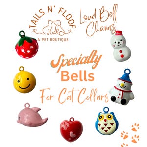 Cat Bells • Pet Collar Bells • Specialty Cat Collar Bells • Cat Collar with Bells• Extra Loud Jingle Bell