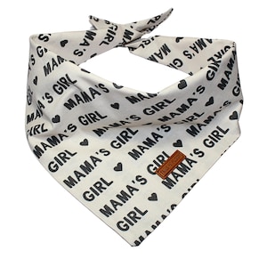 Mama&#39;s Girl Pet Bandana |  Valentines Day Pet Bandana | Cat Bandana | Dog Bandana |  Pet Neckwear | Pet neckwear