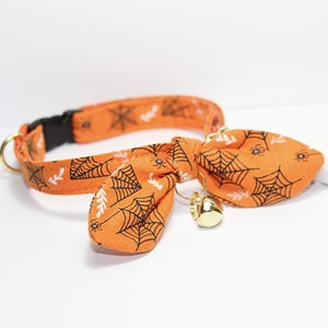 Spooky Web Cat Collar: Breakaway Buckle, Jingle Bell, USA Made