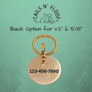 1/2" Mini Cat ID tag • Tiny Cat Id tag • Pet ID Tag • Cat ID Tags • Hand stamped metal pet tags • Personalized Cat Tag image 10