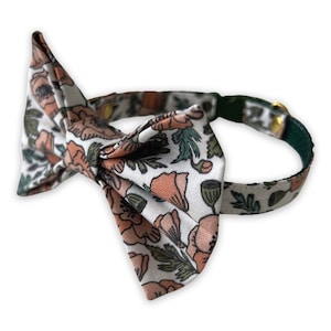 Poppy Halsband Mit Fliege • Katzen Geschenk • Alltägliches Katzenhalsband • KätzchenHalsband • Kleines Hundehalsband