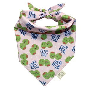 Olive You Cotton Bandana: 100% Cotton USA Made