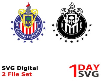 Chivas Guadalajara Liga Mexicana Logo SVG File Only, custom svg designs and vector drawings, image vector Sports Football Soccer Futbol