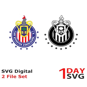 Chivas Guadalajara Liga Mexicana Logo SVG File Only, aangepaste svg ontwerpen en vector tekeningen, afbeelding vector Sports Football Voetbal Futbol