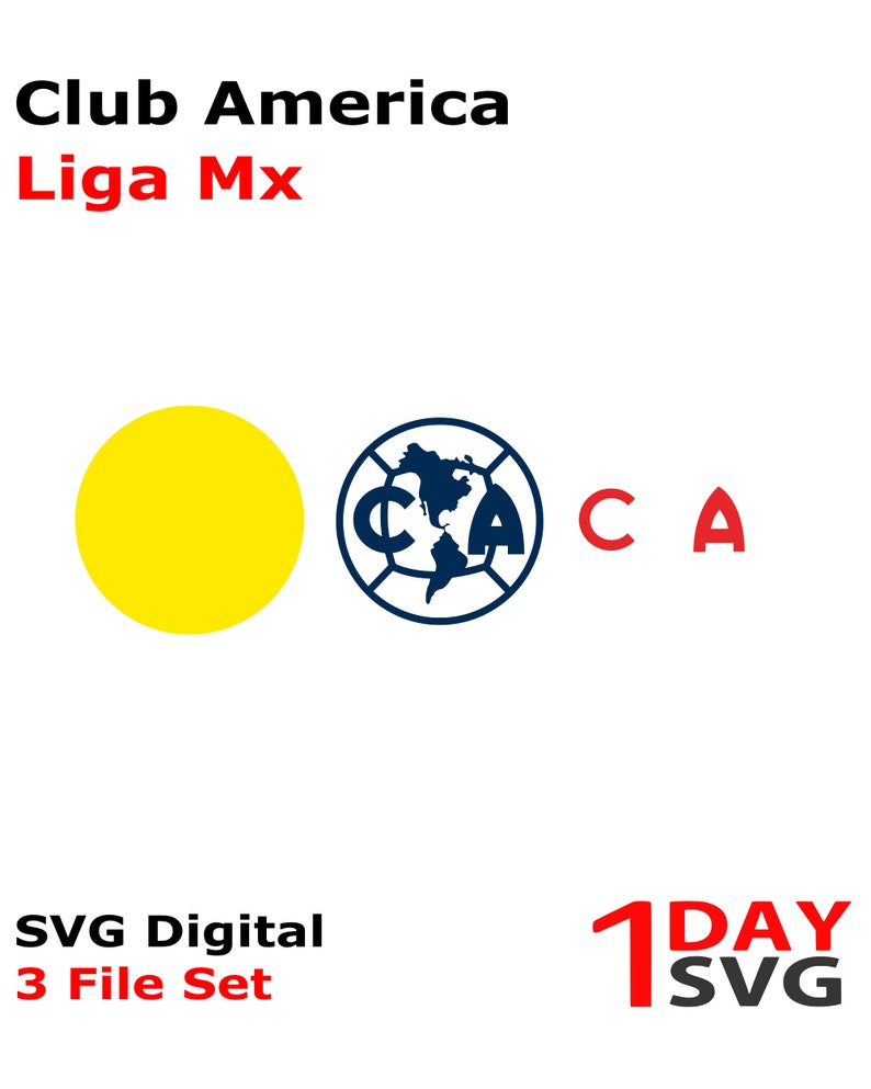 Club America Bundle Liga Mexicana Logo SVG File Only, Custom Svg ...