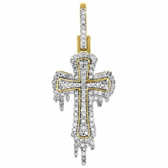 Drip Pave Cross Pendant Christmas 