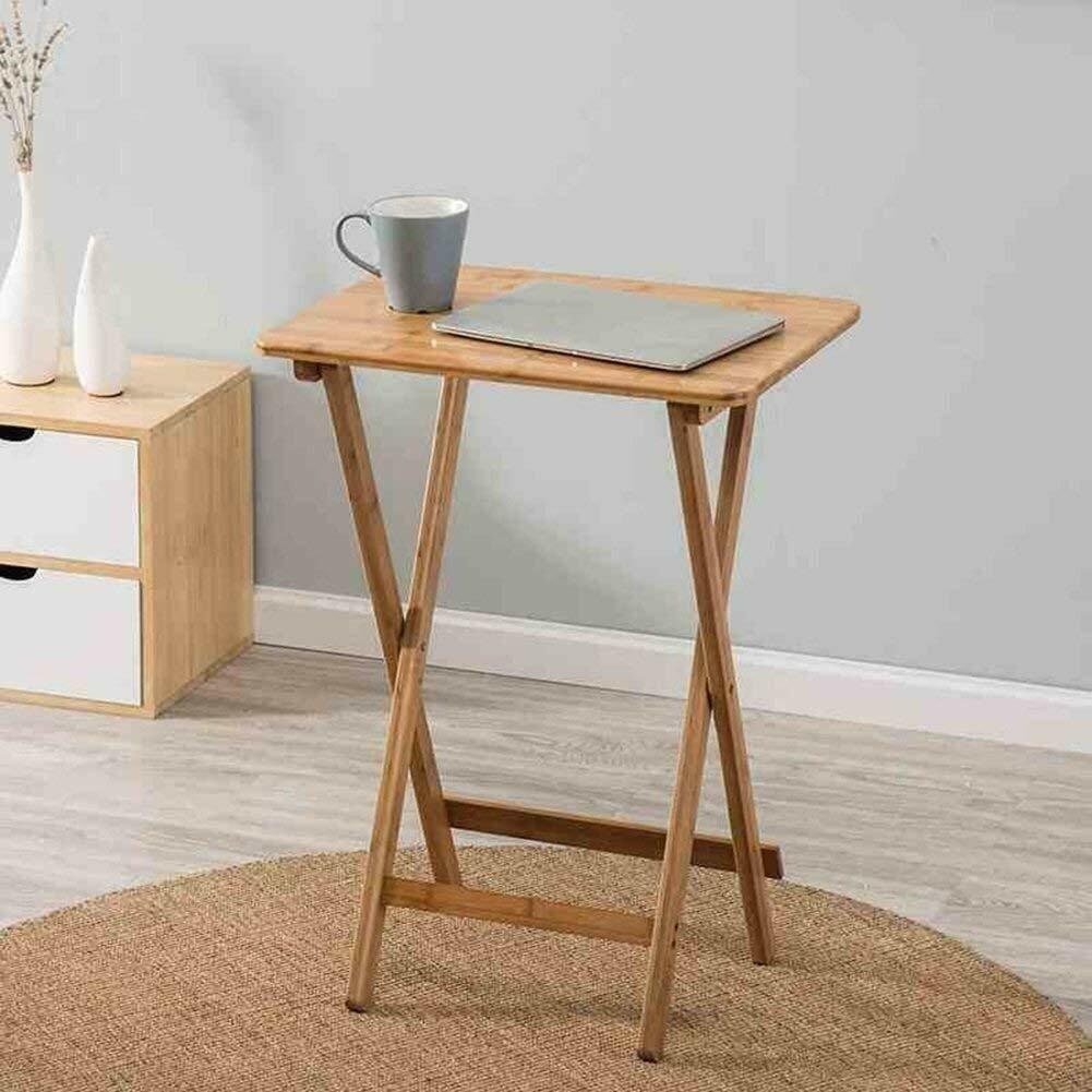 Bamboo Folding Bedside Foldable Table Wooden Multipurpose Etsy