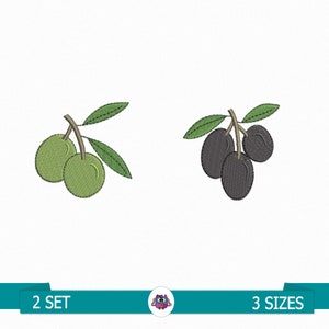 Olive Branch Embroidery - Digital Machine Embroidery - Olive Embroidery - Kitchen Embroidery - Home Decor Embroidery - Olive Leaves Design