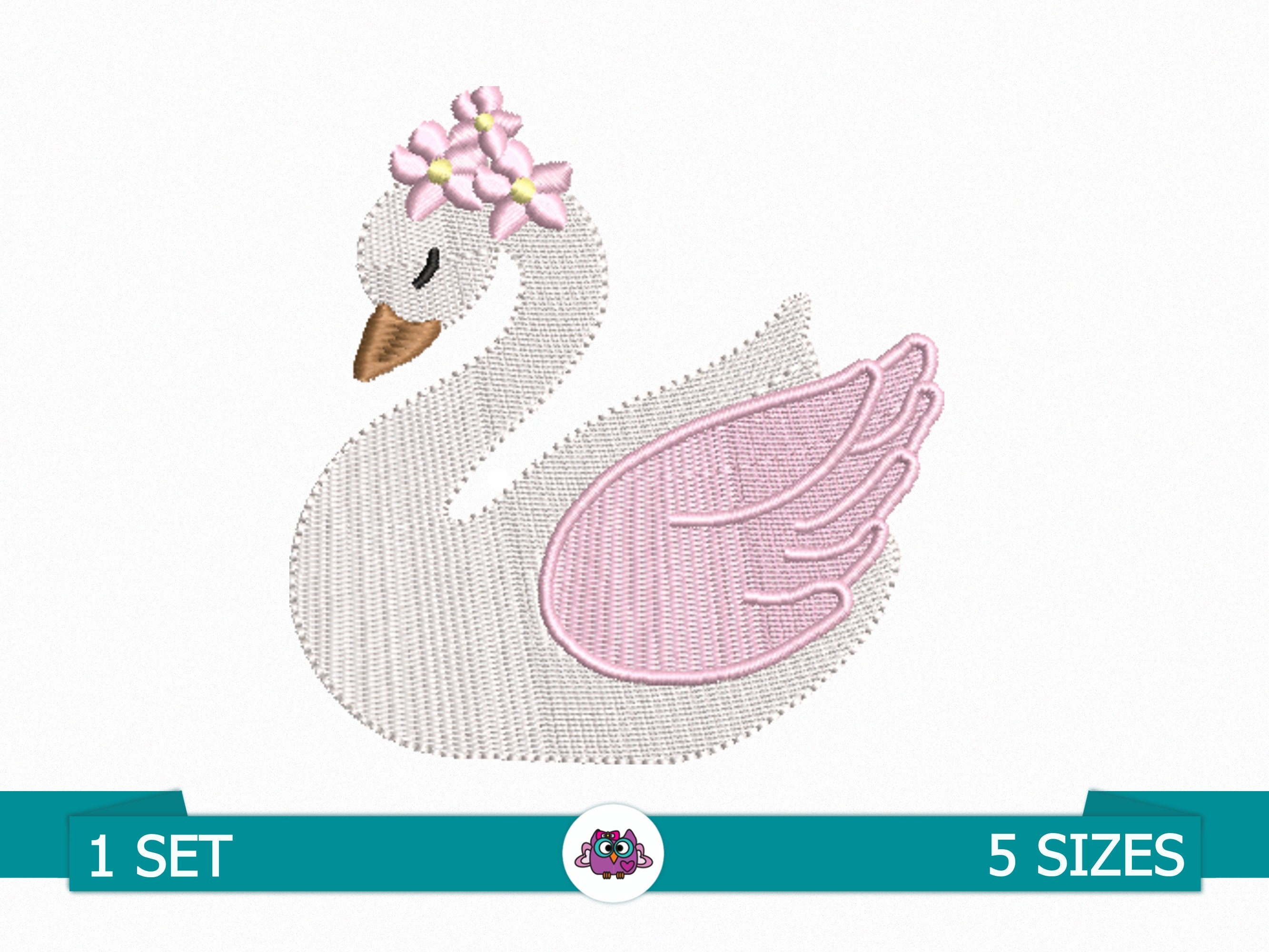 Swan Embroidery Design - Etsy