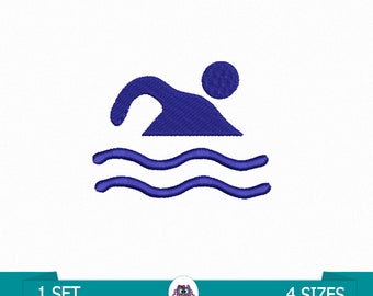 Swimming Embroidery - Embroidery file design - swimmer embroidery - Pool embroidery - Aquatic sports embroidery - Swimming design - Swim