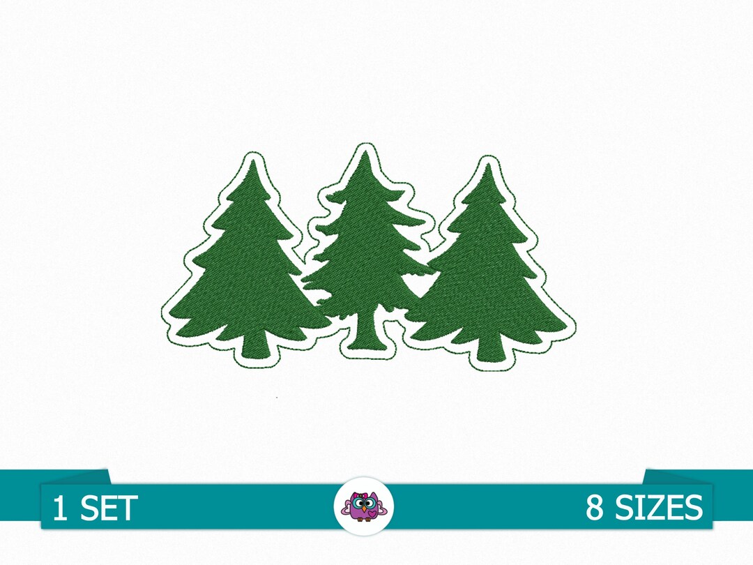 Pine Tree - Digital Embroidery Design for Embroidery Machine - 1 Sets ...