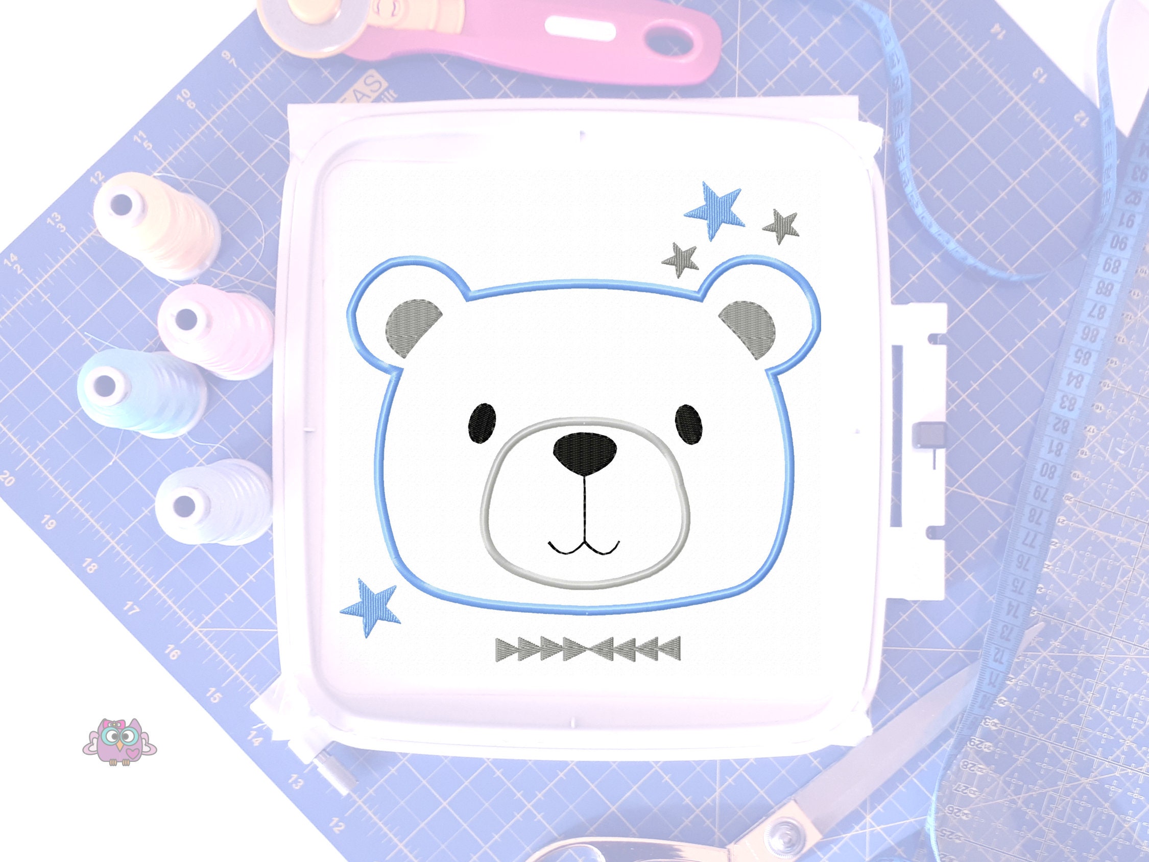 Bear Applique - Digital Embroidery Design for Embroidery Machine - Baby ...