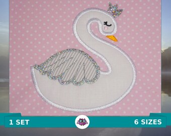 Swan Applique - Digital Embroidery Machine Embroidery Pattern - Spring Embroidery Design - Summer Embroidery - Baby Embroidery - Swan Design