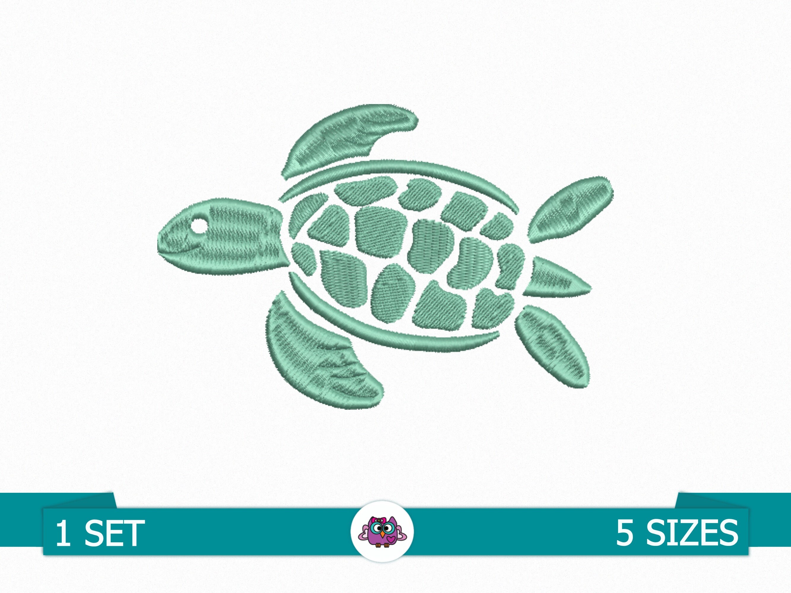 Sea Turtle - Digital Embroidery File - Sea Turtle Design - Sea ...