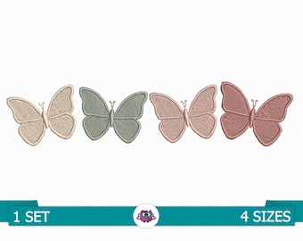Butterfly embroidery design - Animal embroidery designs machine embroidery pattern - Baby girl embroidery file - Spring embroidery design