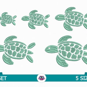 Sea turtle - digital embroidery file - sea turtle design - sea embroidery - turtle decor embroidery - turtle embroidery - sea animal