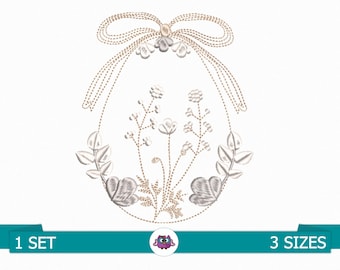 Delicate Easter Egg - Digital File for Embroidery Machine - Easter Embroidery - Easter Embroidery Decoration - Easter Decorated Egg