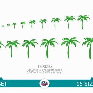 Coconut tree - Digital embroidery archive - Coconut tree embroidery 15 sizes - tropical embroidery - Home decor embroidery Summer embroidery