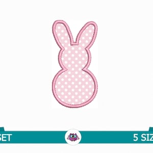 Rabbit applique - Digital file for embroidery machine Easter - applique embroidery file - Easter embroidery - Baby rabbit embroidery