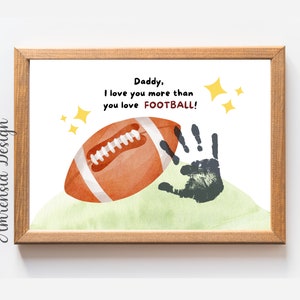 Fathers Day Handprint Keepsake For Fathers day, Football players, DIY Personalized keepsake Card gift Dad, Toddler Craft