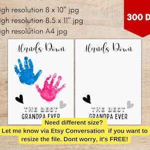 Grandpa's Gift, Printable Handprint Art Template is Perfect for Your ...