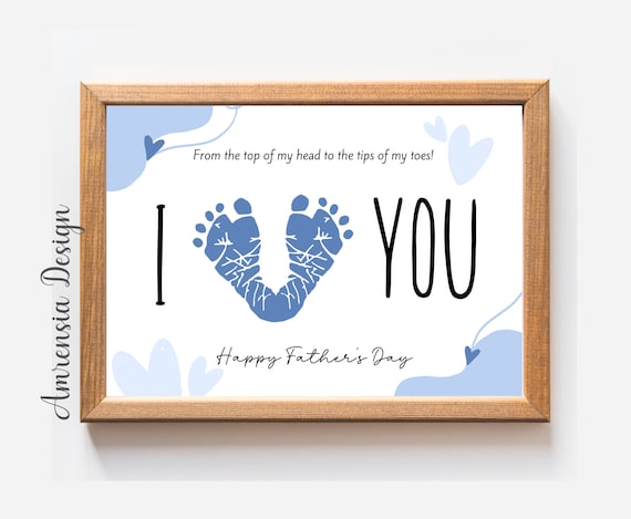 Footprint Presents For Dads To Be From Baby Daddy Poem DIY Baby's