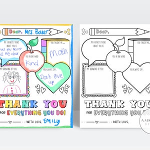 Coloriage pour la semaine de la reconnaissance des enseignants